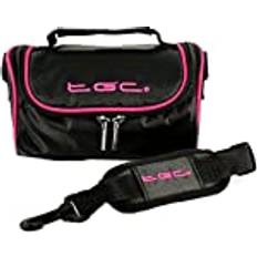 Camera Bags TGC Sigma DP1x and Sigma DP2s Camera Case Bag with shoulder strap and Carry Handle Jet Black With Hot Pink Trims