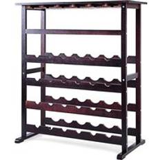 Brown Wine Racks Costway 24 Capacity Wine Rack