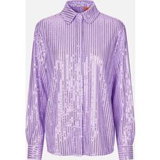 Stine Goya Dame Overdele Stine Goya Edel Sequined Mesh Shirt - Purple