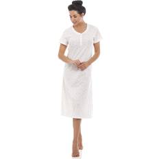 White - Women Nightgowns Camille White, M Womens Lightweight Glitter Heart Nightdress