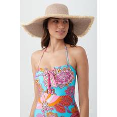 Multicolored Hats Trina Turk Sun Hat in Natural Multi