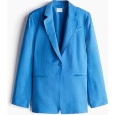 H&M Blazers H&M & Linen-blend Blazer Blue