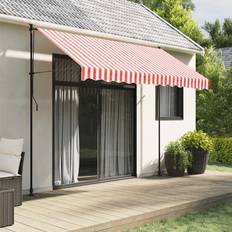 Rouge Auvents de Terrasse vidaXL Tissu de Remplacement Pour Auvent Voile d'Ombrage Imperméable