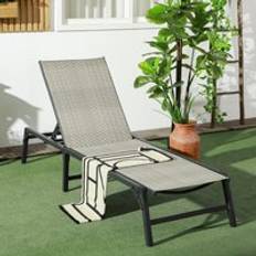 Seat Cushion Sun Beds Garden & Outdoor Furniture OutSunny Foldable PE