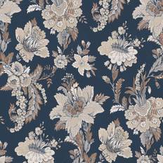 Navy Blue 05550-44 Abode Edward Floral Flowers Wallpaper