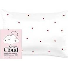 Silver Pillow Cases Cloud Heart Print Pillow Case Silver