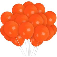 Latex Balloons Shatchi ORANGE, 10 12Inch Plain Balloons Helium Latex Decorative Party Balloons