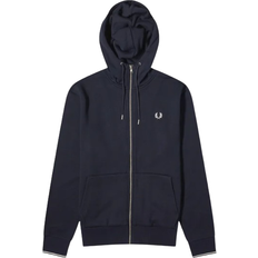 Fred Perry Tops Fred Perry Hooded Zip Through Sweatshirt - Navy