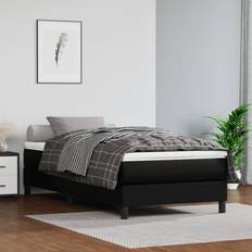 120 cm - Pocket-elastik Boxmadrasser vidaXL Springmadras Med Pocketfjedre 120x190x20 cm Kunstlæder Sort Boxmadras