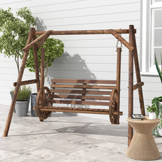 Canopy Porch Swings OutSunny 2-Person Porch Swing