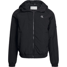 Calvin Klein Herre Jakker Calvin Klein Padded Hooded Nylon Jacket - Black