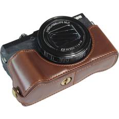 Canon PowerShot G5 X Mark II durable leather case Coffee