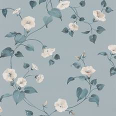 Erismann Duck Egg 05549-43 Abode Laura Floral Leaves Wallpaper