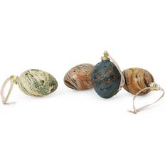 Glass Easter Decorations ferm LIVING Eggs Marble Multicolor Easter Decoration 7cm 4pcs
