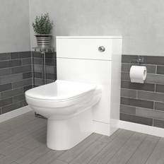 Nes Home 500mm Back To Wall Rimless Toilet with WC Bathroom White