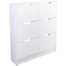 Bois Meubles et Accessoires d'entrée Inter Link Westphalen SK6 White Range-chaussures 101x129cm