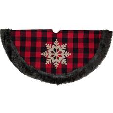 Christmas Tree Skirts Northlight 48-Inch Red Black Christmas Tree Skirt Burlap Snowflake Christmas Tree Skirt