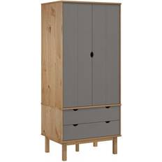 vidaXL 348589 Brown/Grey Armoire 76.5x172cm