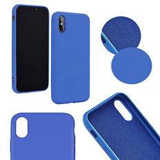 A-One Brand Für apple iphone 15 pro silicone li hülle case mikrofaser etui tasche blau