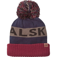 Femme - Randonnée Bonnets Sealskinz Foulden Bobble Hat - Navy Blue/Red/Grey