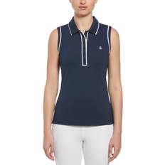 Mujer - Nylon Polos Original Penguin Veronica Golf Polo Short Sleeve Women's - Black Iris Blue