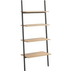 Wood Step Shelves vidaXL 336373 Light Brown/Black Step Shelf 150.5cm