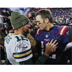 Sports Fan Products Fanatics Authentic Tom Brady New England Patriots & Aaron Rodgers Green Bay Packers Autographed 16" x 20" Postgame Hug Photograph