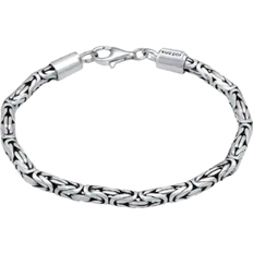 Kuzzoi Basic Byzantine Chain Bracelets - Silver