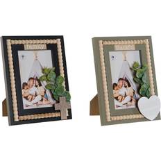 Wood Wall Decorations Home ESPRIT Scandinavian Black/Green/Natural Photo Frame 16x21cm 2pcs