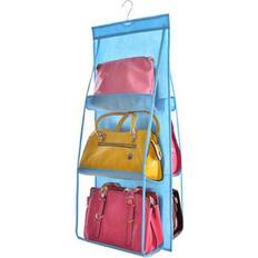 Dechoicelife a-BLUE 6 Pocket Handbag Organizer for Wardrobe Closet Storage System