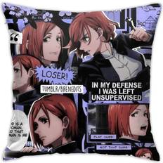 Textiles KEROTA Jujutsu Pillow Kugisaki Nobara Soft Square Luxury Cushion Cover
