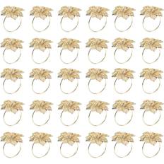 Gold Napkin Rings Tlily 30Pack Gold Napkin Ring