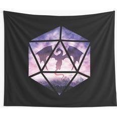 BearLad Tapestry 60x50inch Purple Sky Dragon D20 Wall Decor