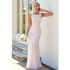 Gracey Pink High Neck Maxi Dress