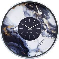 Blåa Klockor Nextime Marble Duo Väggklocka