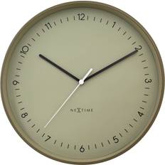 Gröna Väggklockor Nextime Berlin Khaki Väggklocka