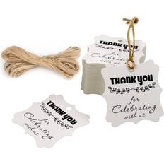 White Gift Tags G2PLUS Thank You Gift Tags 100pcs