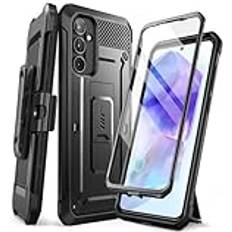 Supcase [Unicorn Beetle Pro] for Samsung Galaxy A55 5G（2024 Release Full-Body Rugged Holster & Kickstand with Built-in Screen Protector for Galaxy A55 Black