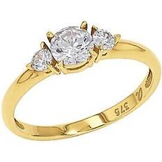 Amor Schmuck Amor ring damen ringe, mit zirkonia synth. weiß kommt in schmuck geschenk Gold 17,2 mm Ø