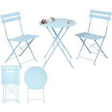 Blau Café-Sets Albatros Bistroset 3-teilig Café-Set, Bord inkl. 2 Stolar