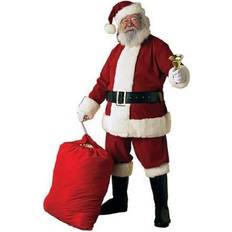 Lowe's Santa Claus Polyester Men's Costume Red Jacket and Pants with Faux Fur Trim 271032