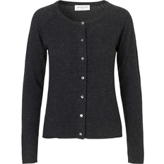 Wool & Cashmere Cardigan - Dark Grey Melange