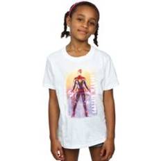 Marvel Barnkläder Marvel Captain Watercolour Cotton T-Shirt White 12-13 Years