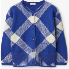 Cardigans Burberry Childrens Check Wool Blend Cardigan 14Y