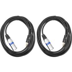 Tlily 2pcs 3.5mm to 3 Pin XLR Male Cable Record