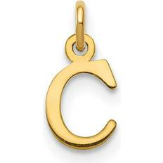 Yellow Charms & Pendants Bagatela XNA1160Y-C 14K Yellow Gold Cutout Letter Initial Pendant