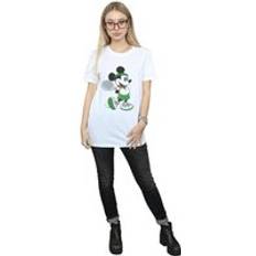 Boyfriend T-shirts Disney Mouse Tennis Cotton Boyfriend T-Shirt White