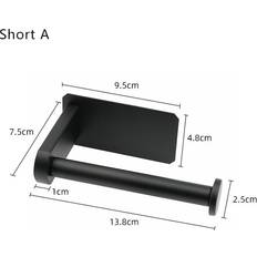 Steel Toilet Paper Holders Dechoicelife a-Short A black