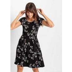 Bonprix Klänningar Bonprix St Malo Jersey Dress Black Floral