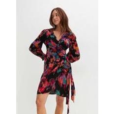 Bonprix Klänningar Bonprix Printed Wrap Dress Black Multi